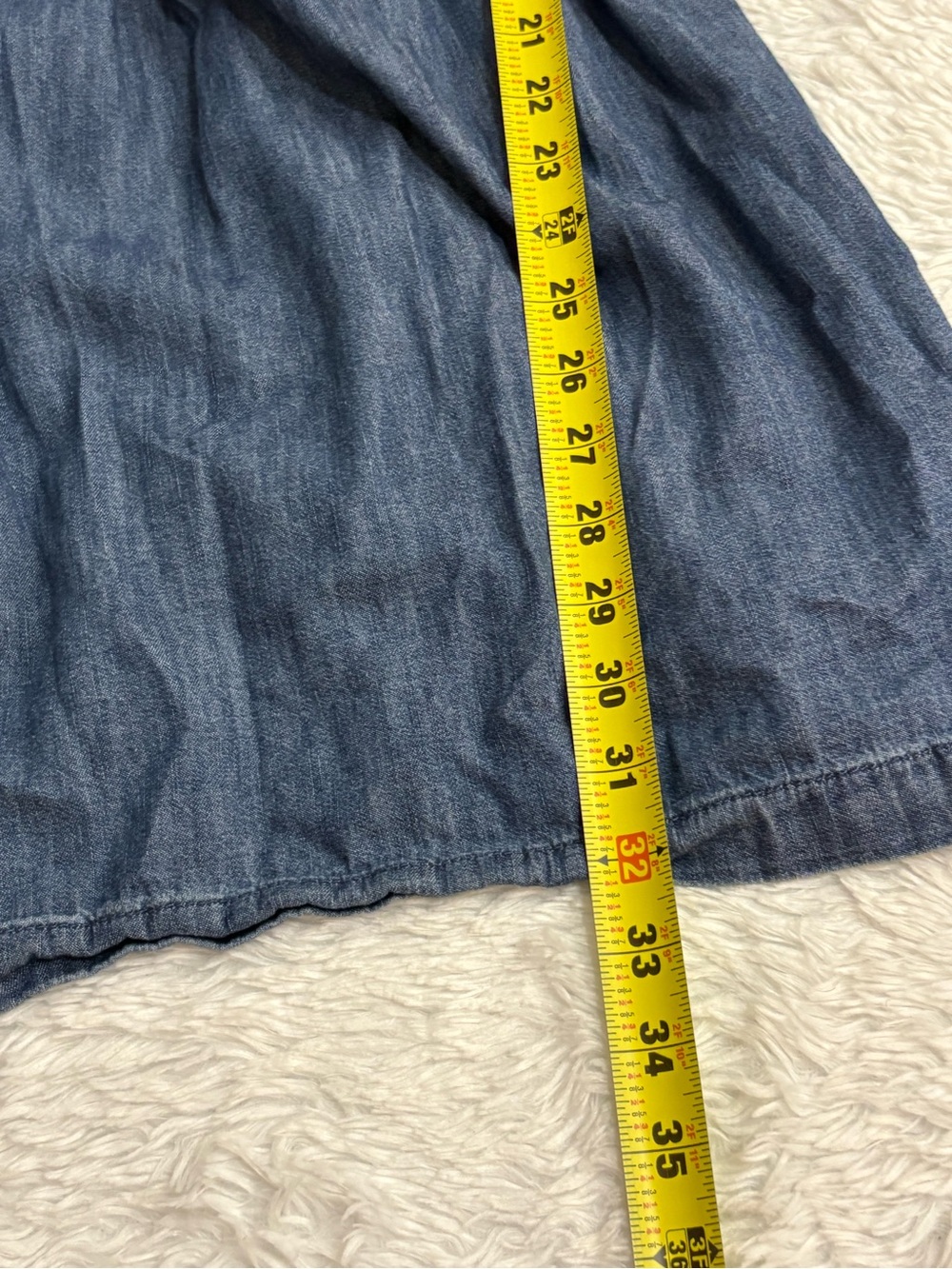 Gap Western Denim Dress Boho
Chic Smocked Ruched PuffLong
Sleeve Womens Large - Picture 6 of 12